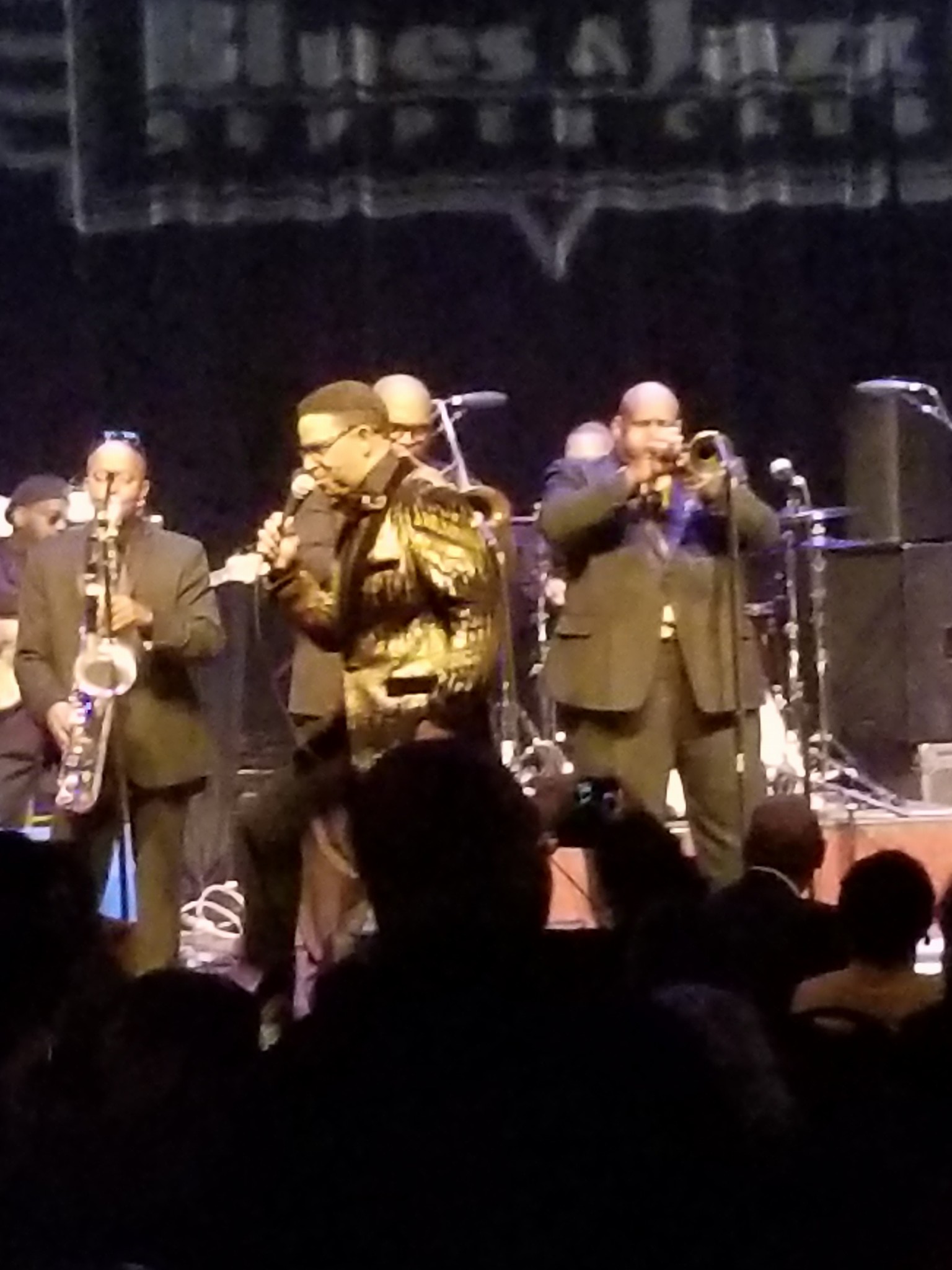 Johnny Long playing (Tenor Sax) with Marvin Thompson (Trombone) and Curtis Pope and the Midnight Movers at Bethesda Blues and Jazz Club